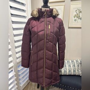 Burgundy Puffer Coat